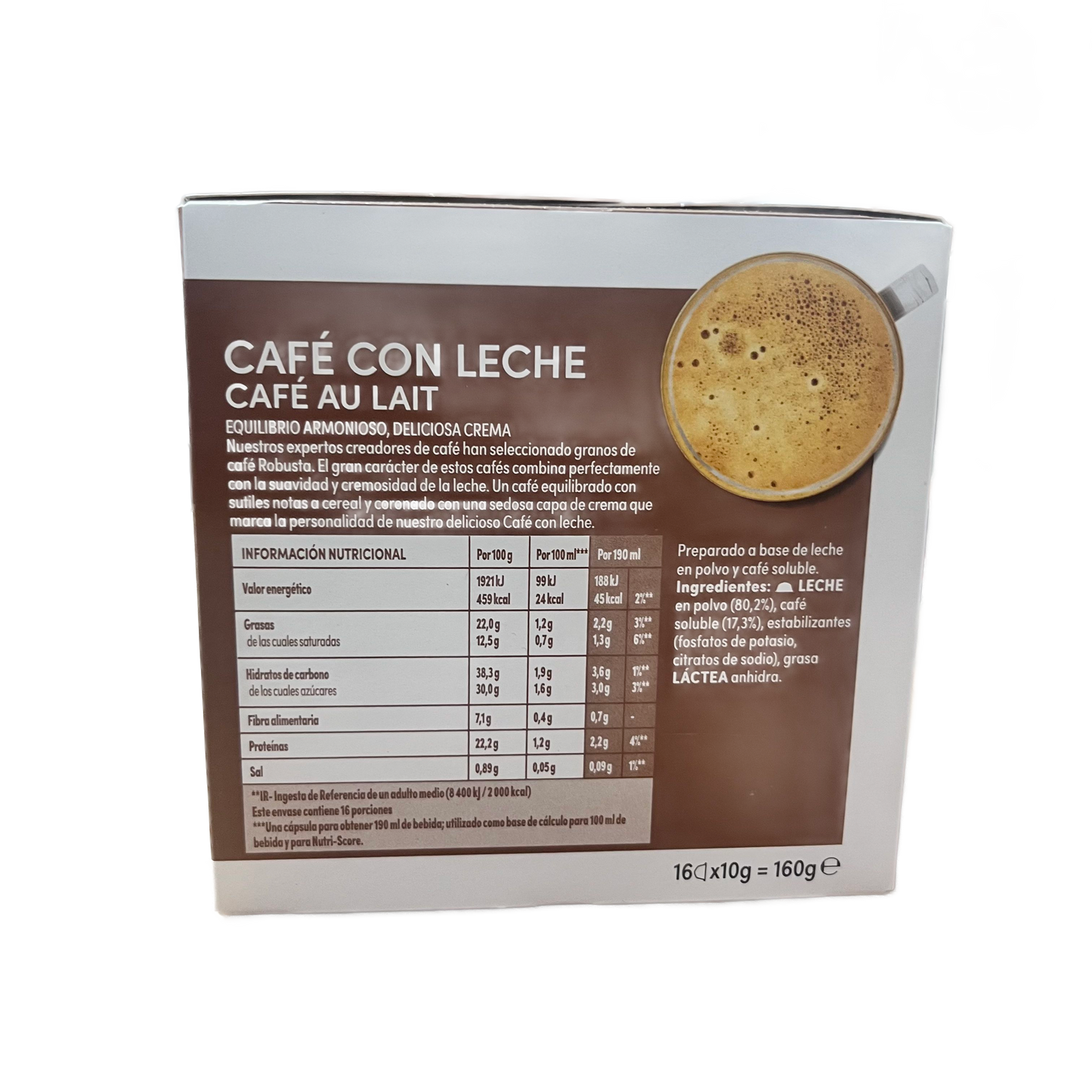 NESCAFÉ DOLCE GUSTO - CAFÉ CON LECHE INTENSO 7 - 16 CÁPSULAS
