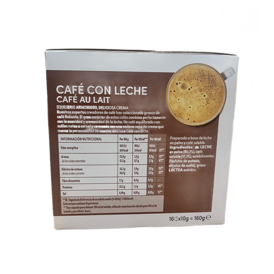 NESCAFÉ DOLCE GUSTO - CAFÉ CON LECHE INTENSO 7 - 16 CÁPSULAS