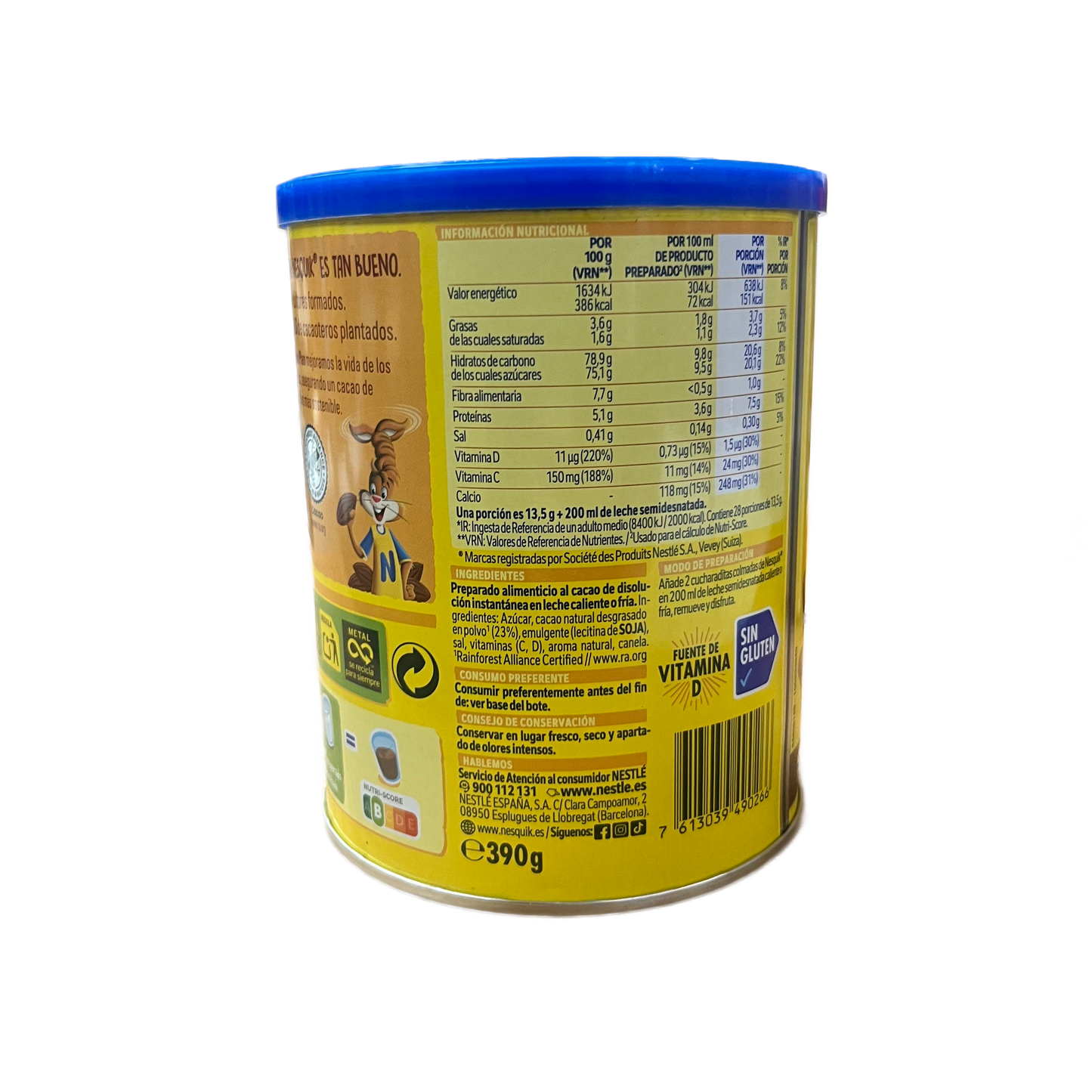 NESTLÉ NESQUIK - CACAO INSTANTÁNEO - 390g