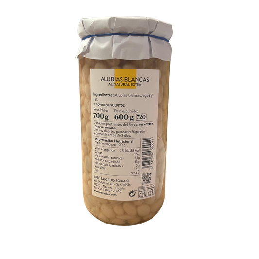 EL NAVARRICO - ALUBIA BLANCA AL NATURAL - 1kg