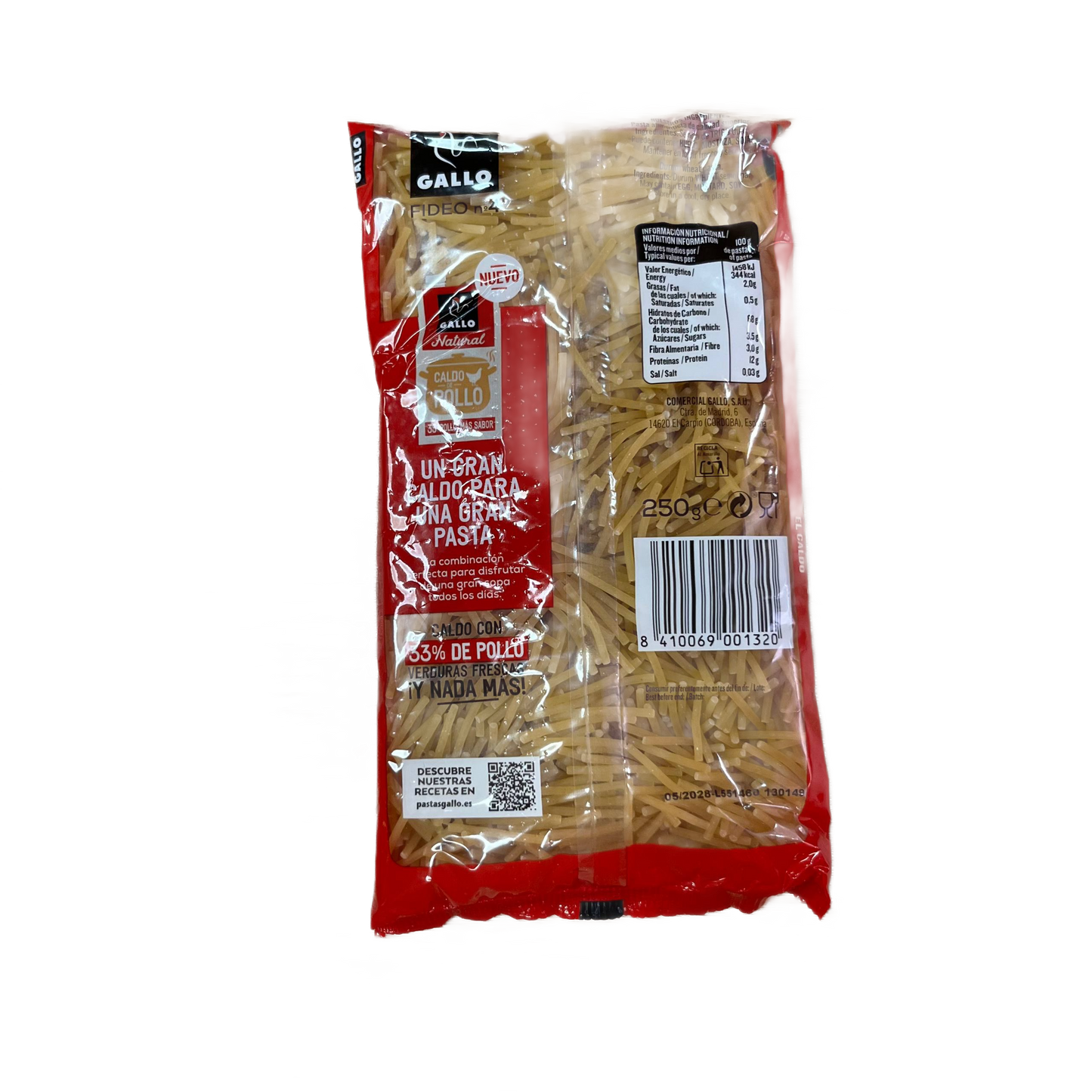 Fideos Nº4 Gallo | Pasta para Sopa