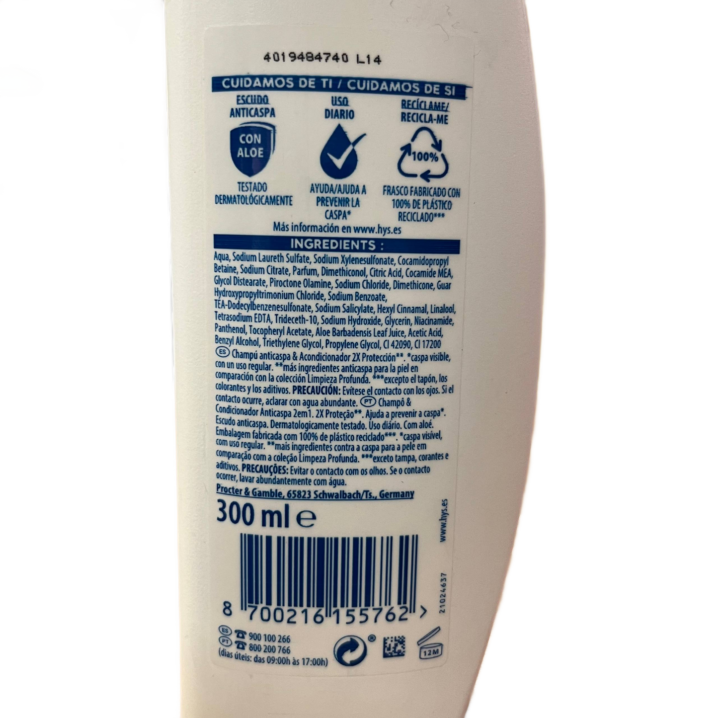 H&S - CHAMPÚ - 2 EN 1
