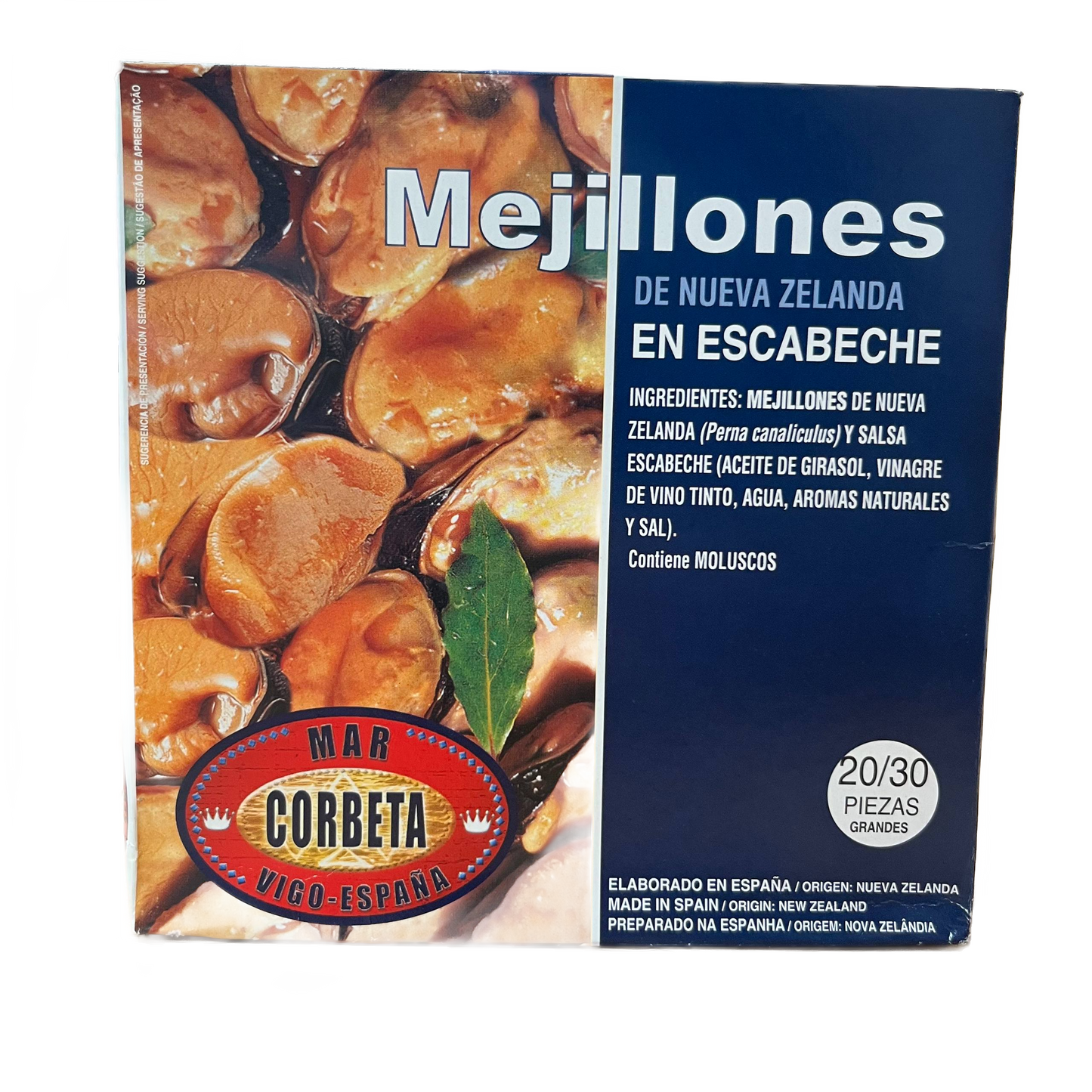 CORBETA - MEJILLONES - 20/30 PIEZAS