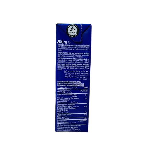 JUVER - ZUMO PIÑA, MANZANA Y UVA - 200ml