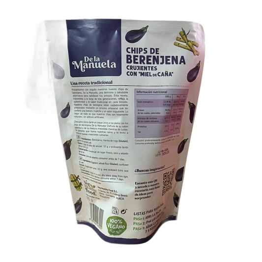 Chips de Berenjena con Miel de Caña La Manuela