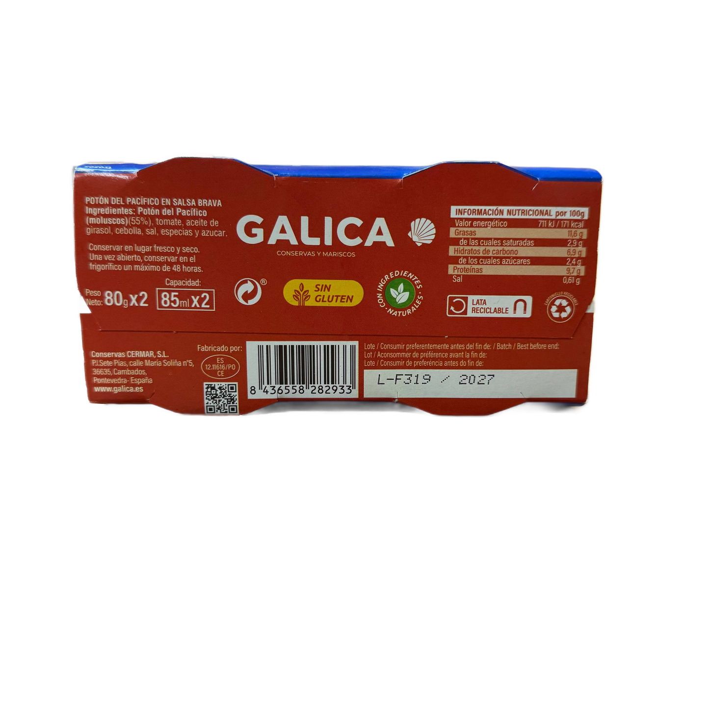 Calamares en Salsa Brava Galicia | Conserva de Marisco