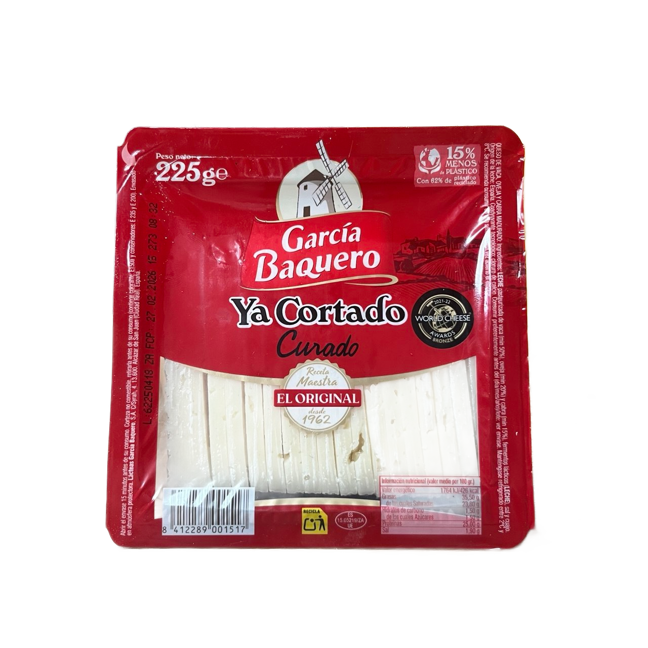 GARCÍA BAQUERO - QUESO CURADO MAESTRO CORTADO - 225g