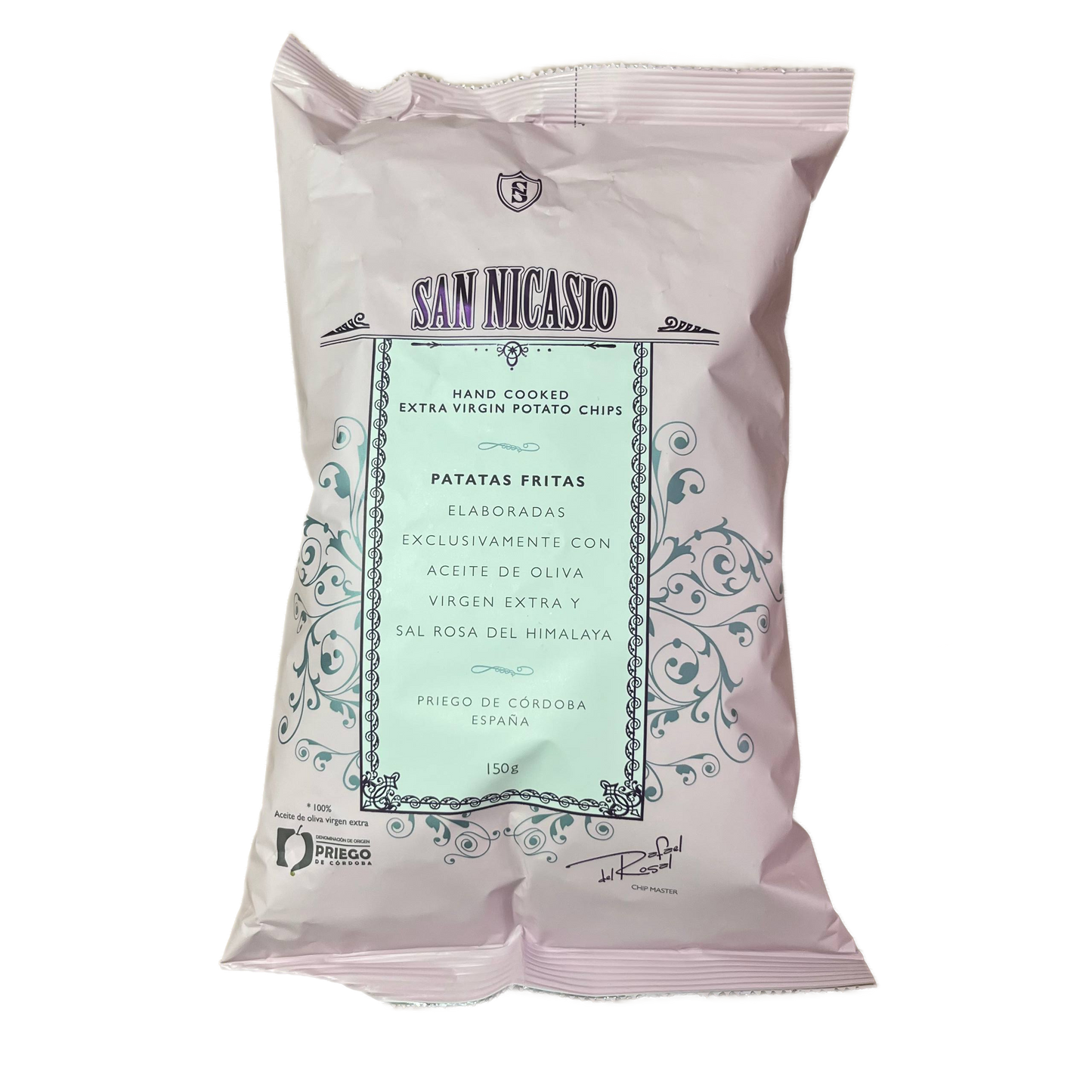 Patatas Fritas San Nicasio con Aceite de Oliva y Sal Rosa del Himalaya 150 g
