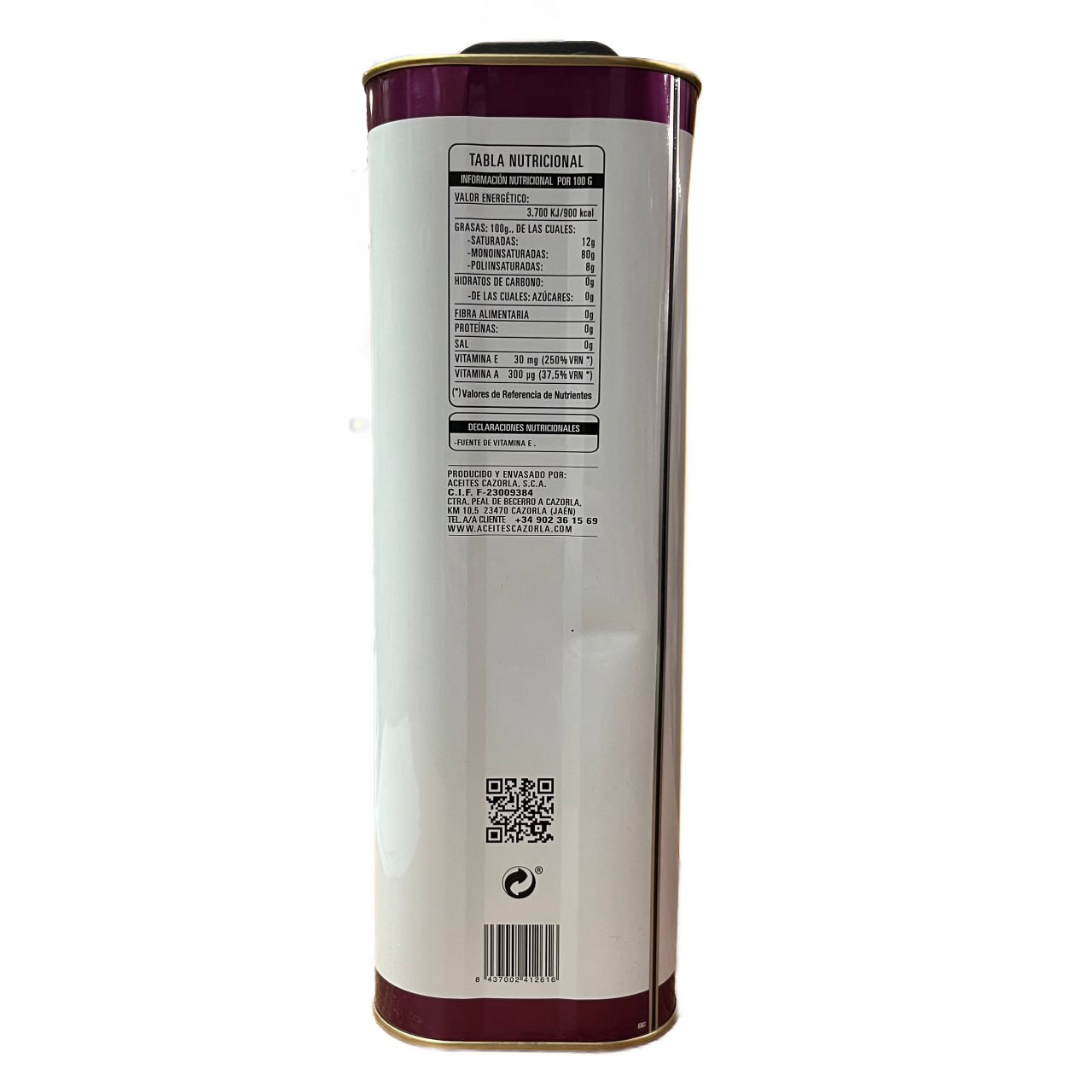 CAZORLA - ACEITE DE OLIVA VIRGEN EXTRA ROYAL - 5L (LATA)