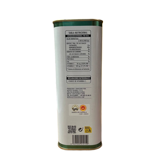 CAZORLA - ACEITE DE OLIVA VIRGEN EXTRA PICUAL - 1L (LATA)