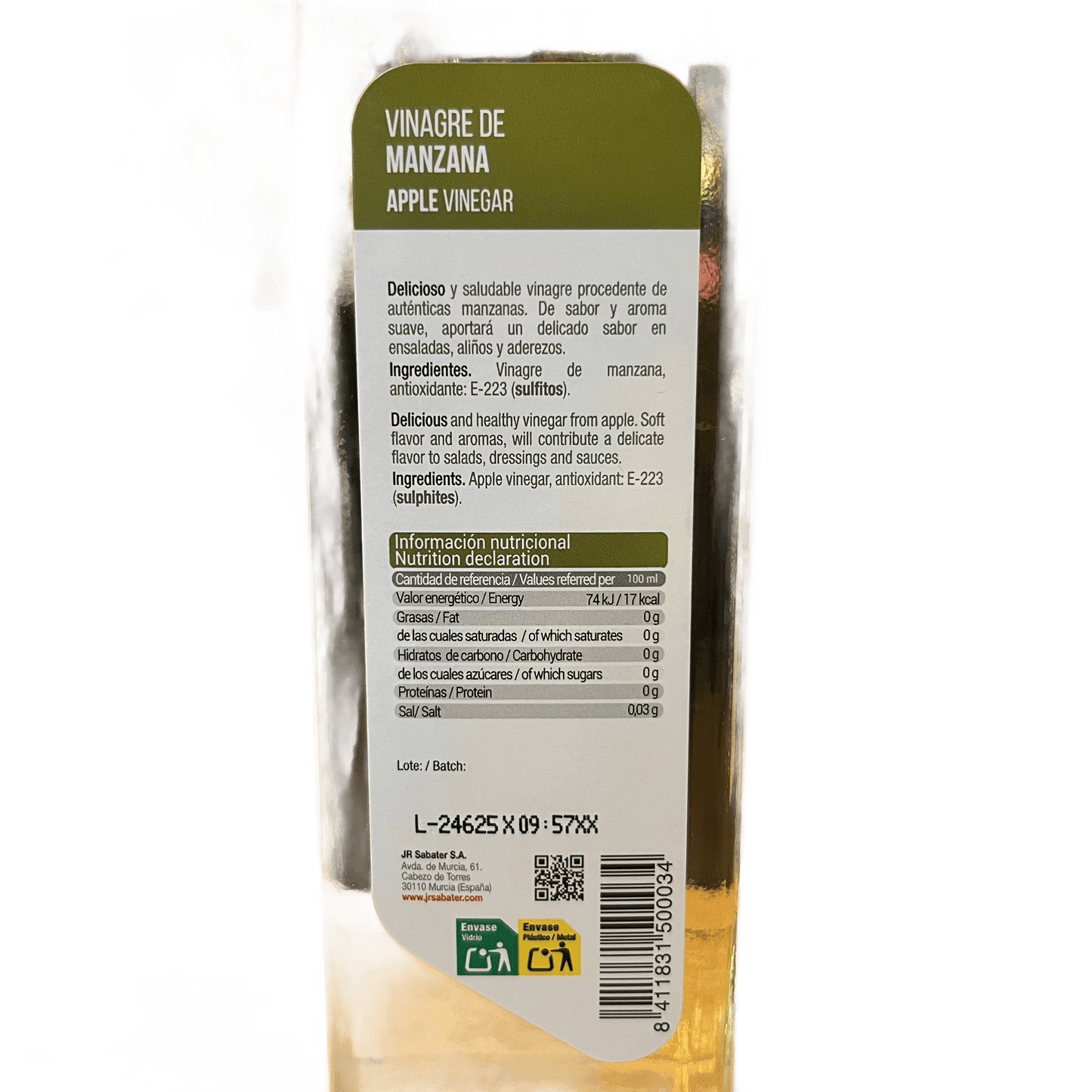 MERRY - VINAGRE DE SIDRA DE MANZANA - 550ml