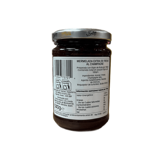 WILKIN & SONS LTD - MERMELADA EXTRA DE FRESA CON CHAMPAGNE - 340 g