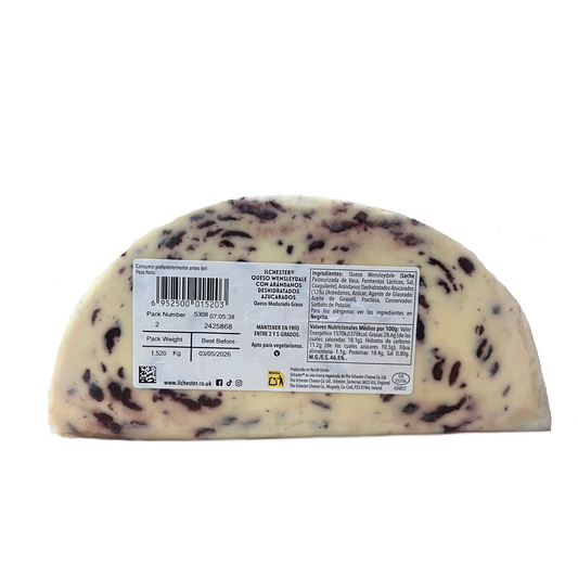 ILCHESTER - QUESO WENSLEYDALE CON ARÁNDANOS
