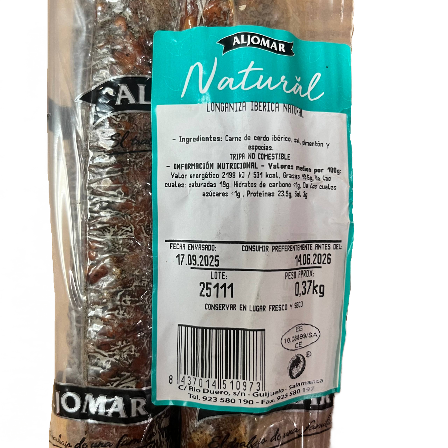 ALJOMAR - LONGANIZA IBÉRICA - 0,37kg