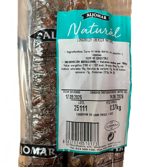 ALJOMAR - LONGANIZA IBÉRICA - 0,37kg