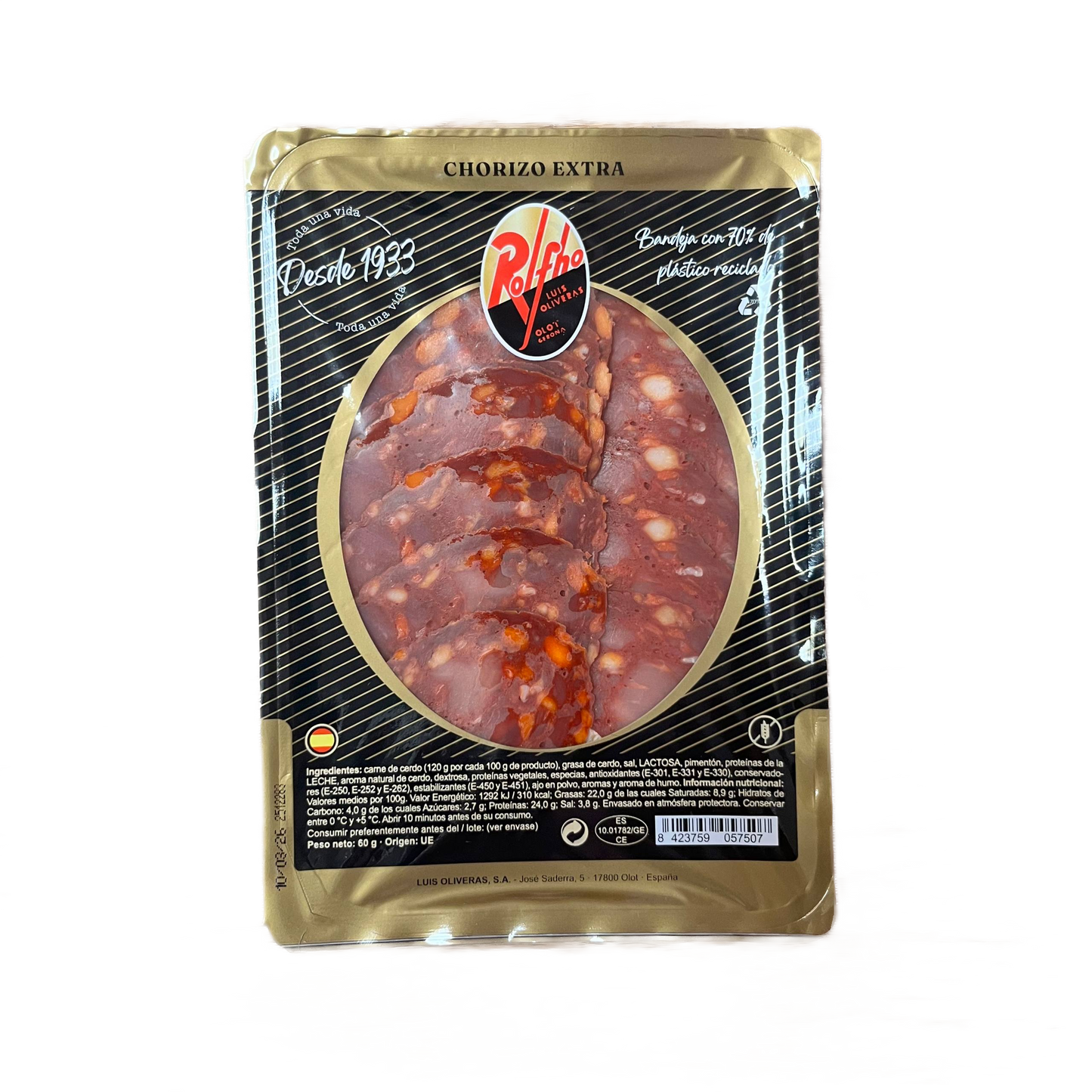 ROLFO - CHORIZO EN LONCHAS - 60g