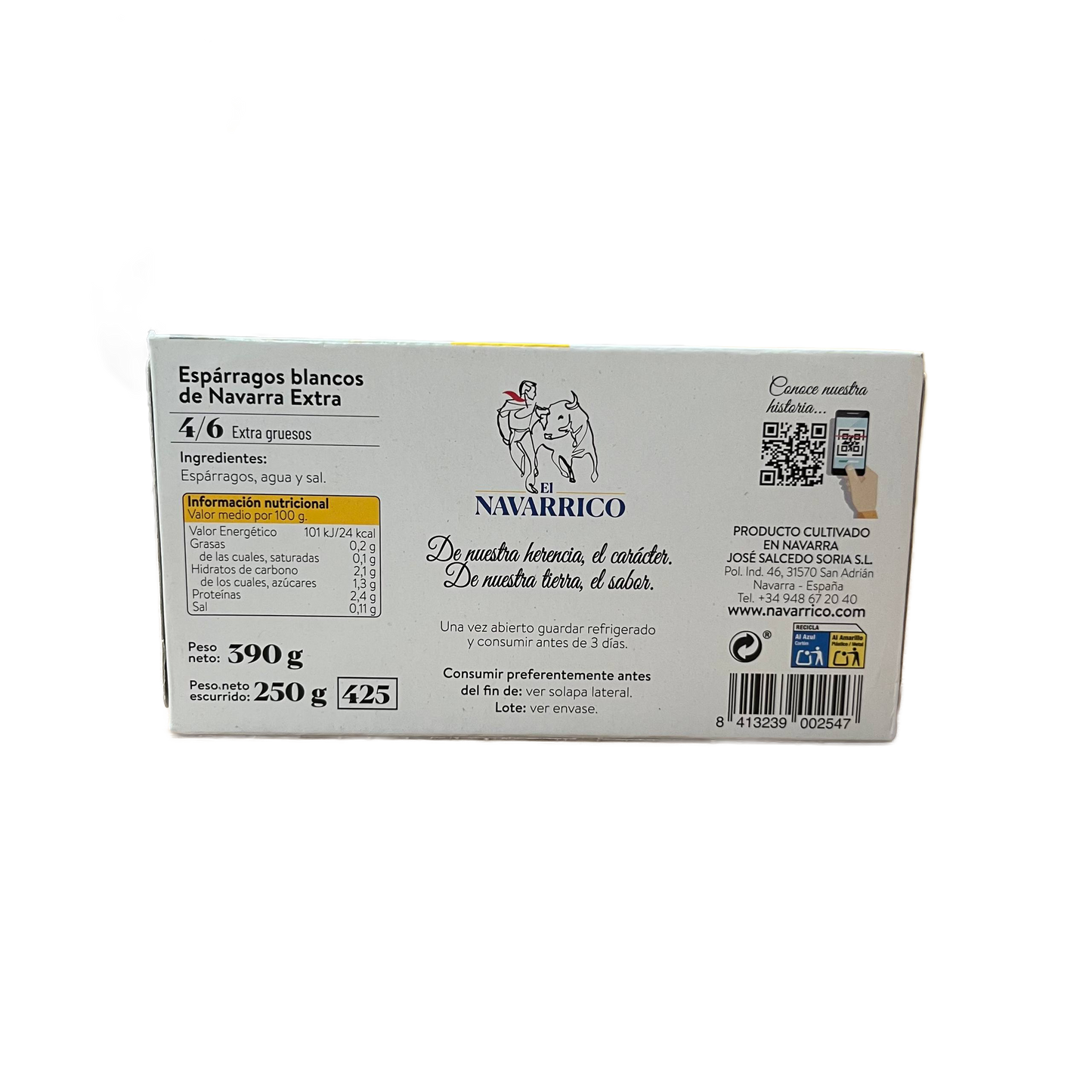 Espárragos Blancos Extra 4/6 El Navarrico (5 Piezas)