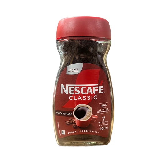 NESCAFÉ CLASSIC - CAFÉ SOLUBLE DESCAFEINADO - 200g