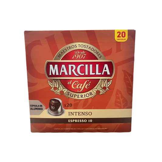 MARCILLA - CAFÉ INTENSO ESPRESSO 10 - 20 CÁPSULAS DE ALUMINIO