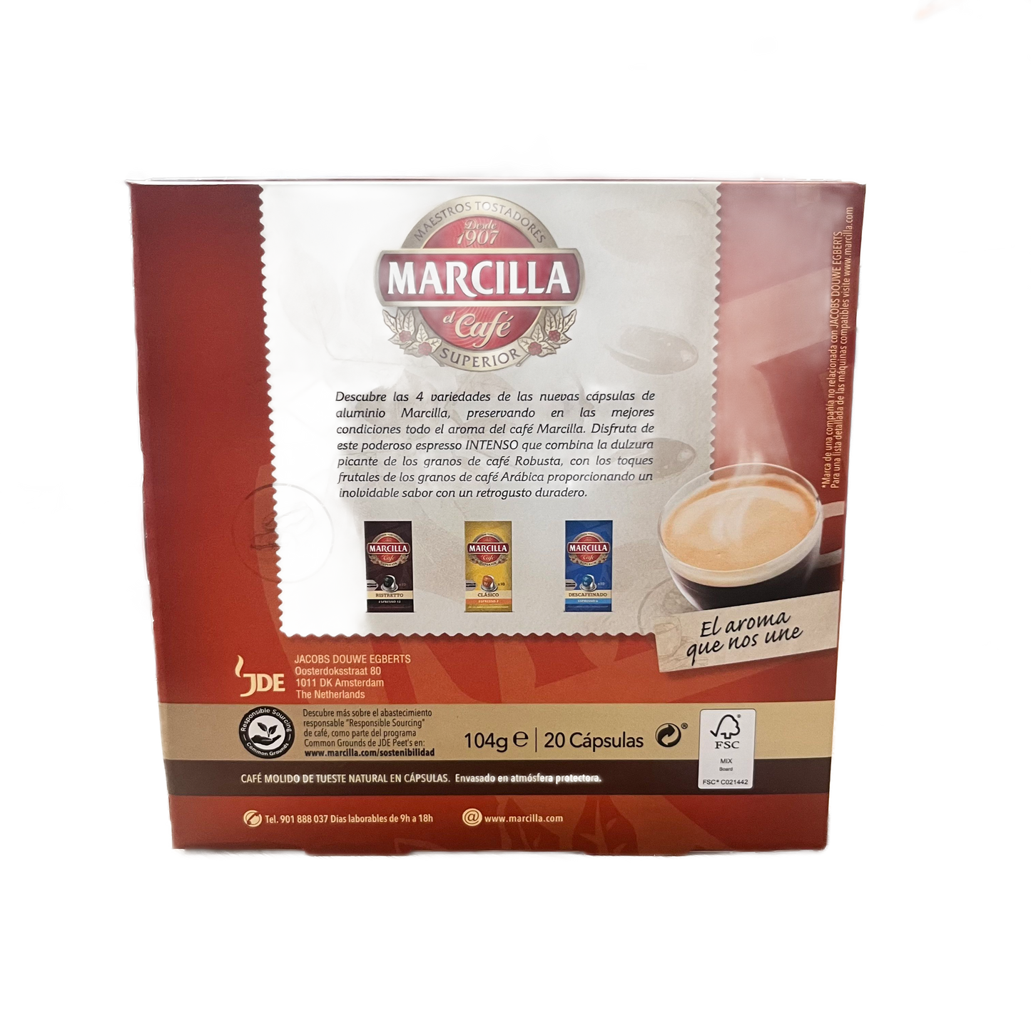 MARCILLA - CAFÉ INTENSO ESPRESSO 10 - 20 CÁPSULAS DE ALUMINIO