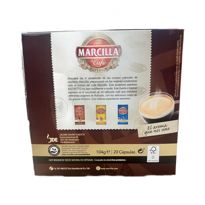 MARCILLA - CAFÉ RISTRETTO ESPRESSO 12 - 20 CÁPSULAS DE ALUMINIO