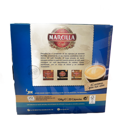 MARCILLA - CAFÉ DESCAFEINADO ESPRESSO 6 - 20 CÁPSULAS DE ALUMINIO