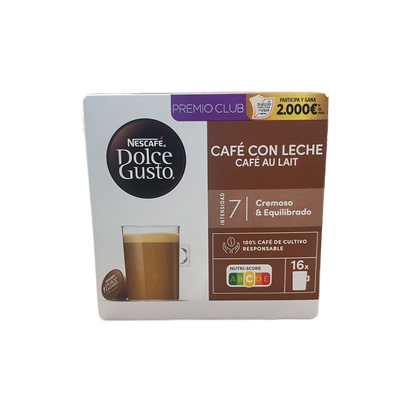 NESCAFÉ DOLCE GUSTO - CAFÉ CON LECHE INTENSO 7 - 16 CÁPSULAS