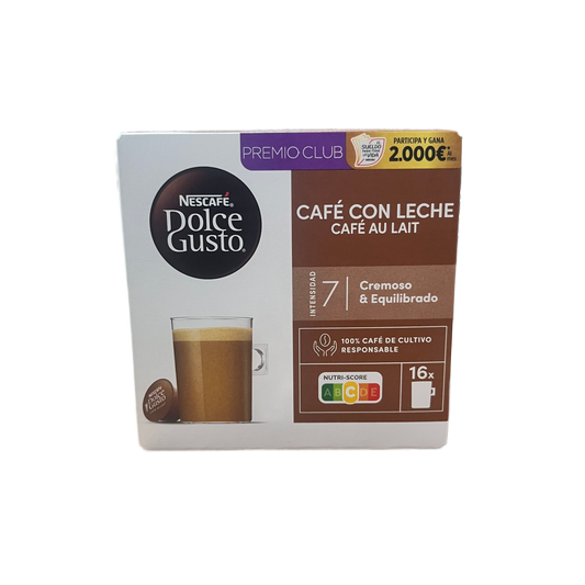 NESCAFÉ DOLCE GUSTO - CAFÉ CON LECHE INTENSO 7 - 16 CÁPSULAS