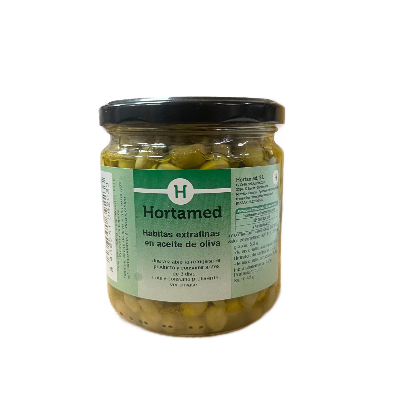 HORTAMED - HABITAS EXTRAFINAS EN ACEITE DE OLIVA - 230g