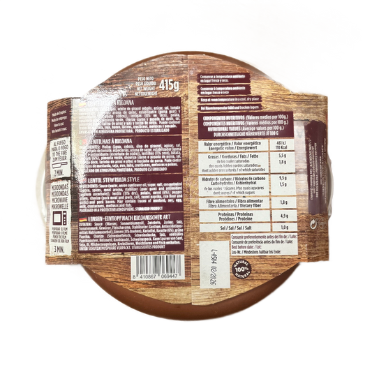 ABRICOME - LENTEJAS A LA RIOJANA CAZUELITAS - 415g