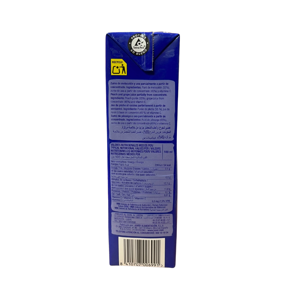 JUVER - ZUMO DE MELOCOTÓN - 1L