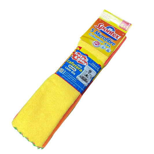 SPONTEX - BAYETAS MICROFIBRA - 4+1 XXL
