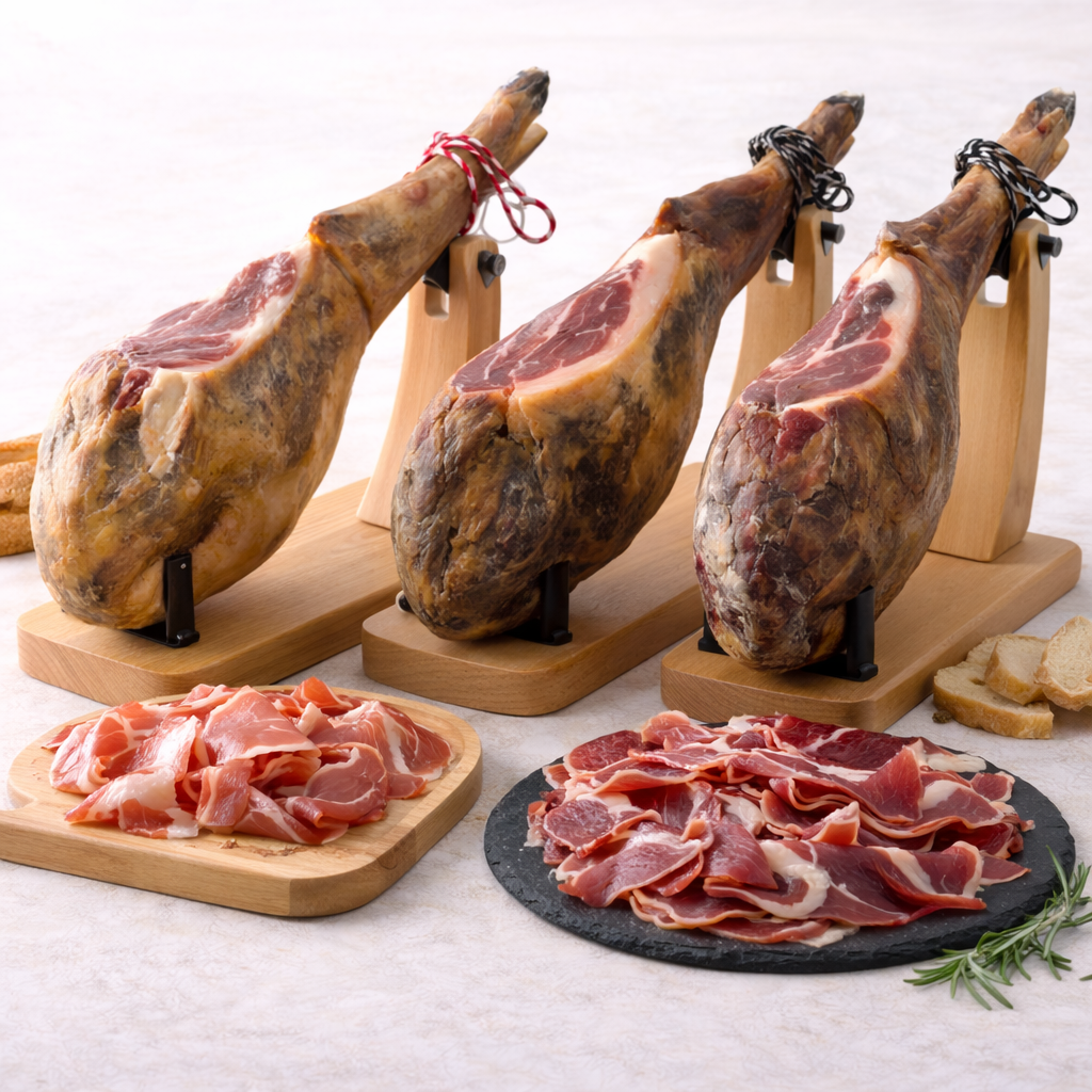 Cortador de jamón ibérico en el cóctel de una boda