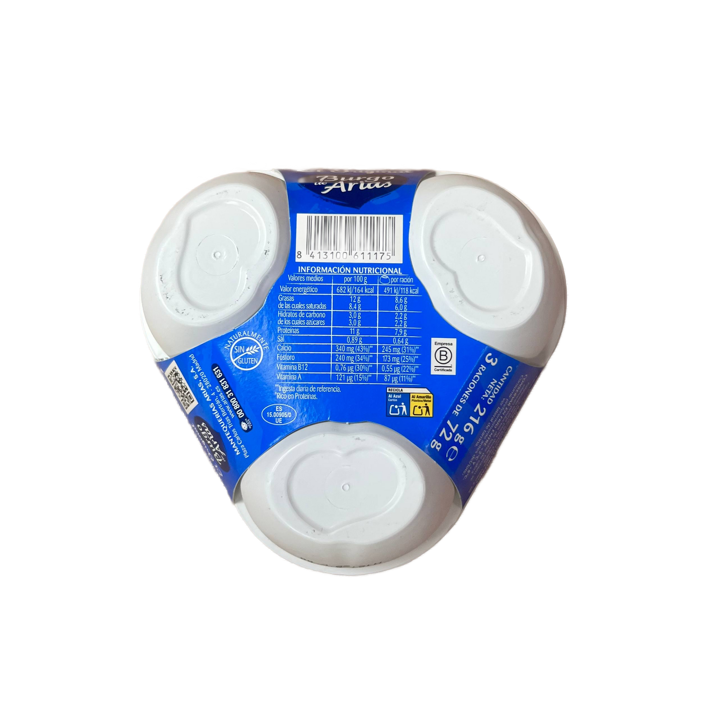 ARIAS - QUESO DE BURGOS MINI PACK (3 UNIDADES) - 216g