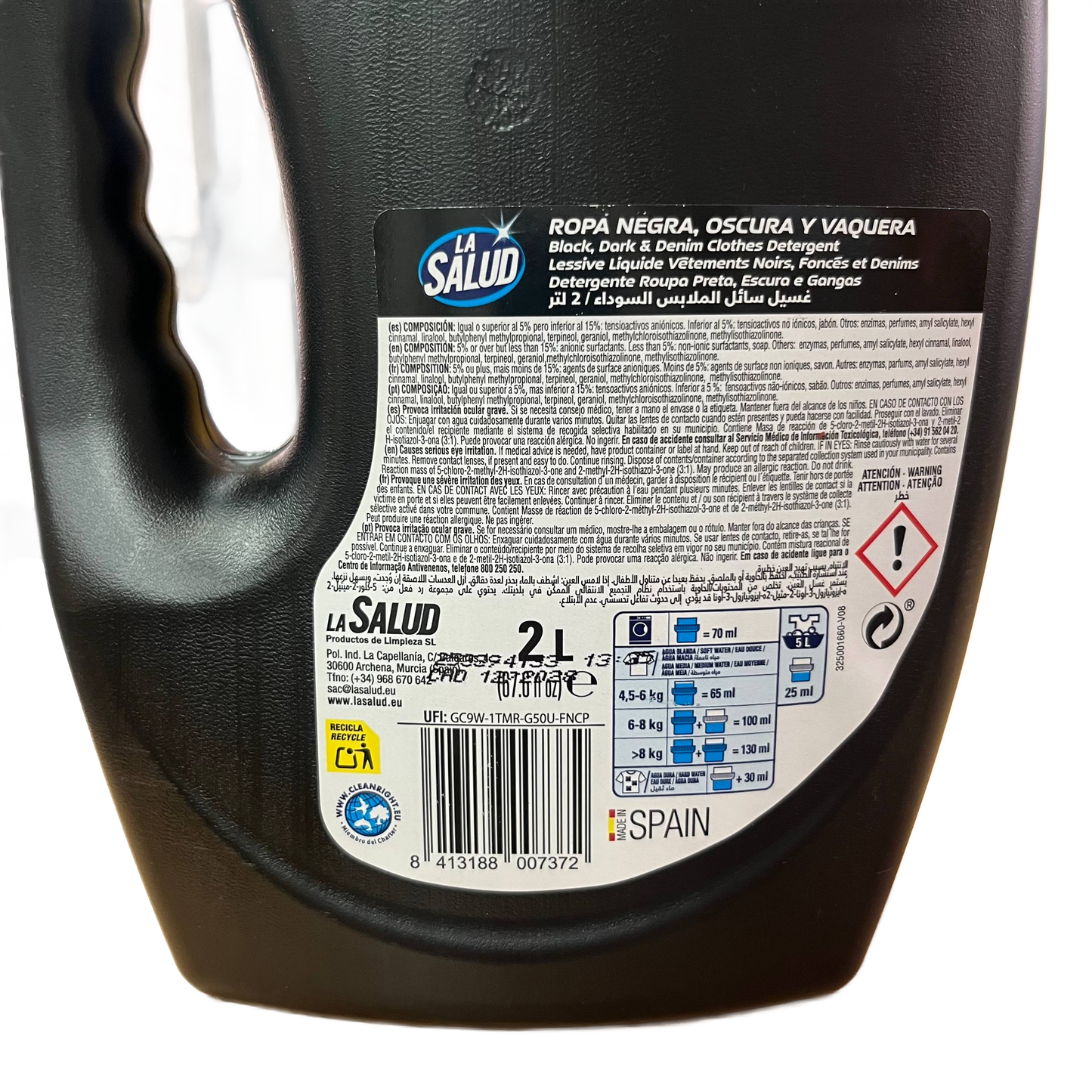 LA SALUD - DETERGENTE ROPA NEGRA- 2L