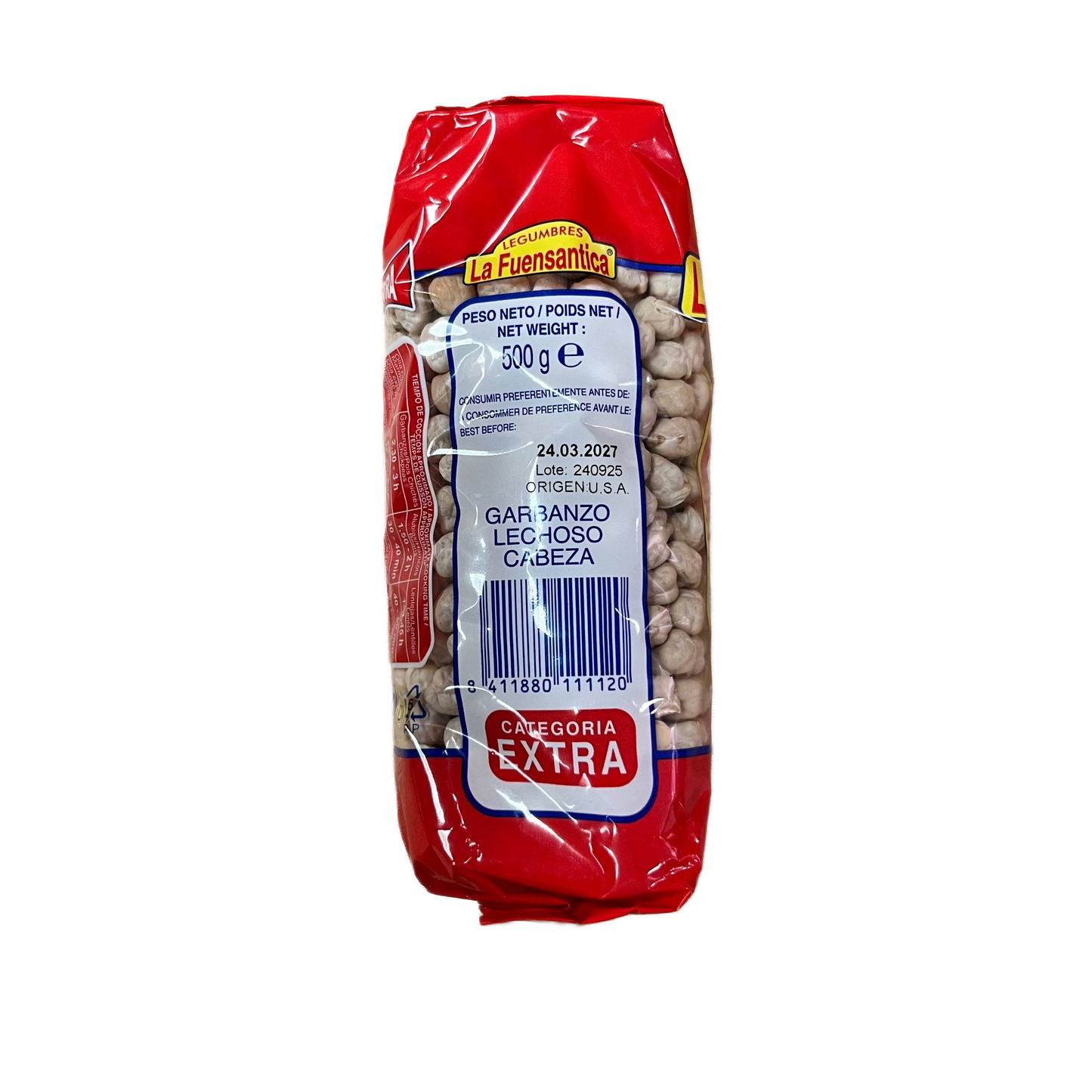 LA FUENSANTICA – GARBANZO LECHOSO CABEZA - 500g