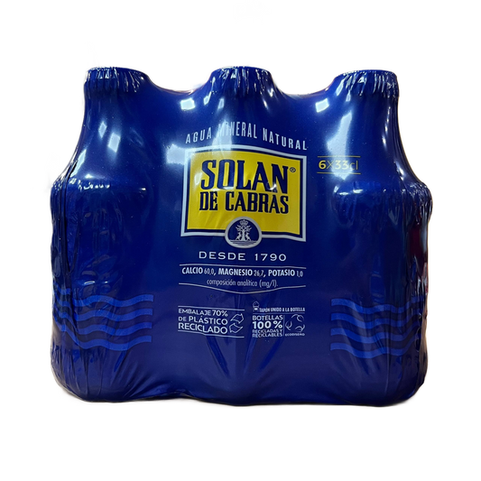 SOLÁN DE CABRAS - AGUA MINERAL NATURAL - 0,33 L (PACK 6 U)