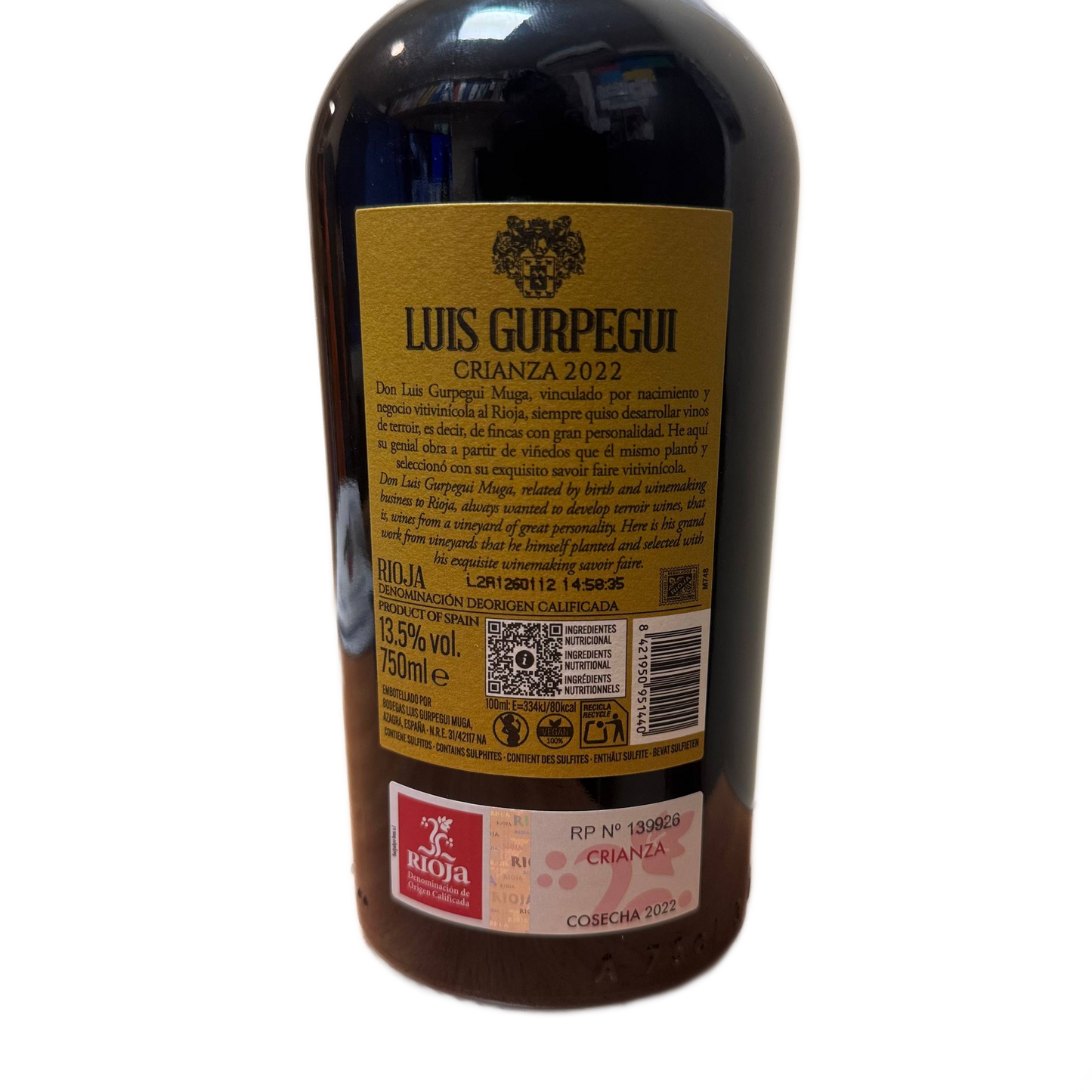 Luis Gurpegui 147 Aniversario Crianza