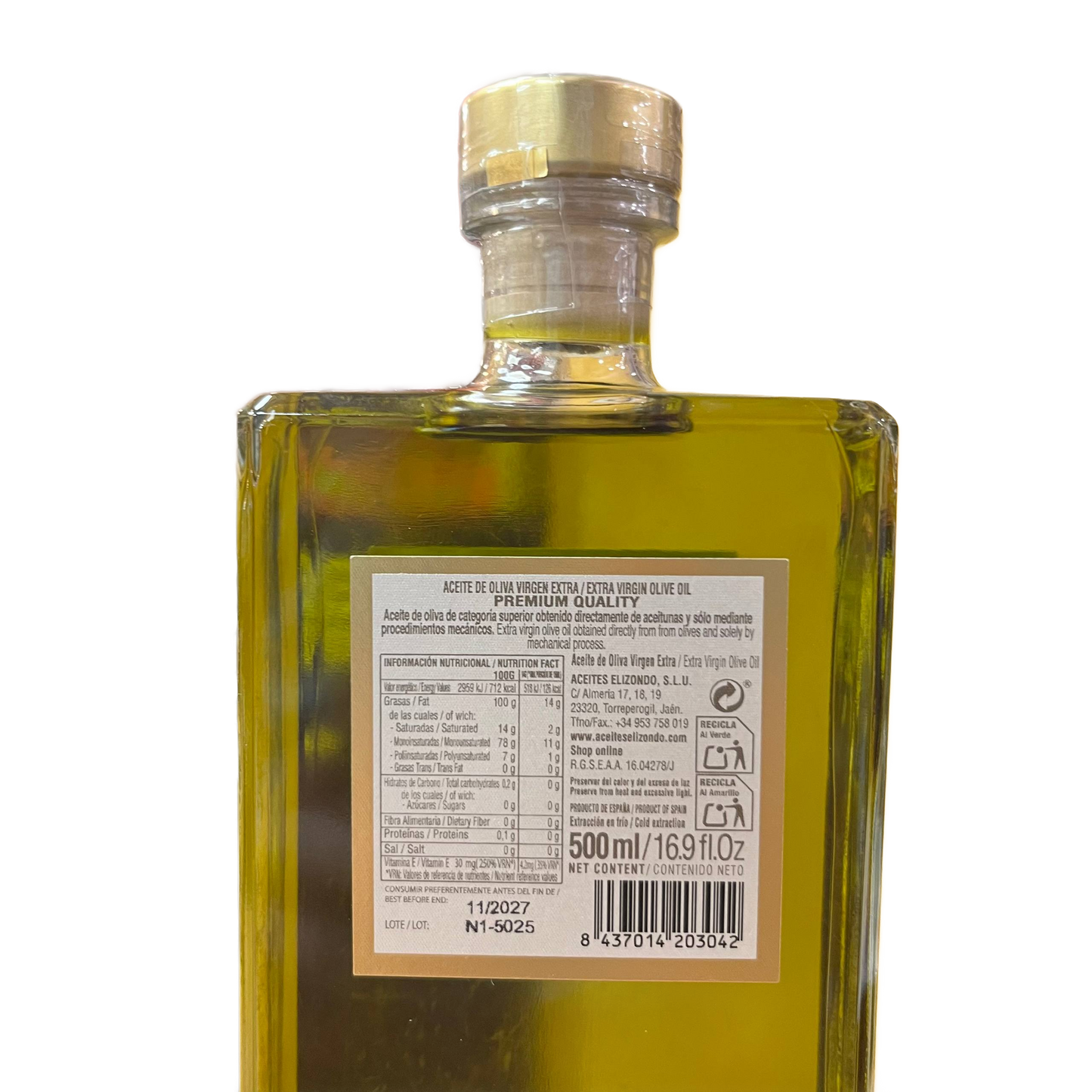 ELIZONDO - Nº3 PREMIUM PICUAL - 500 ML