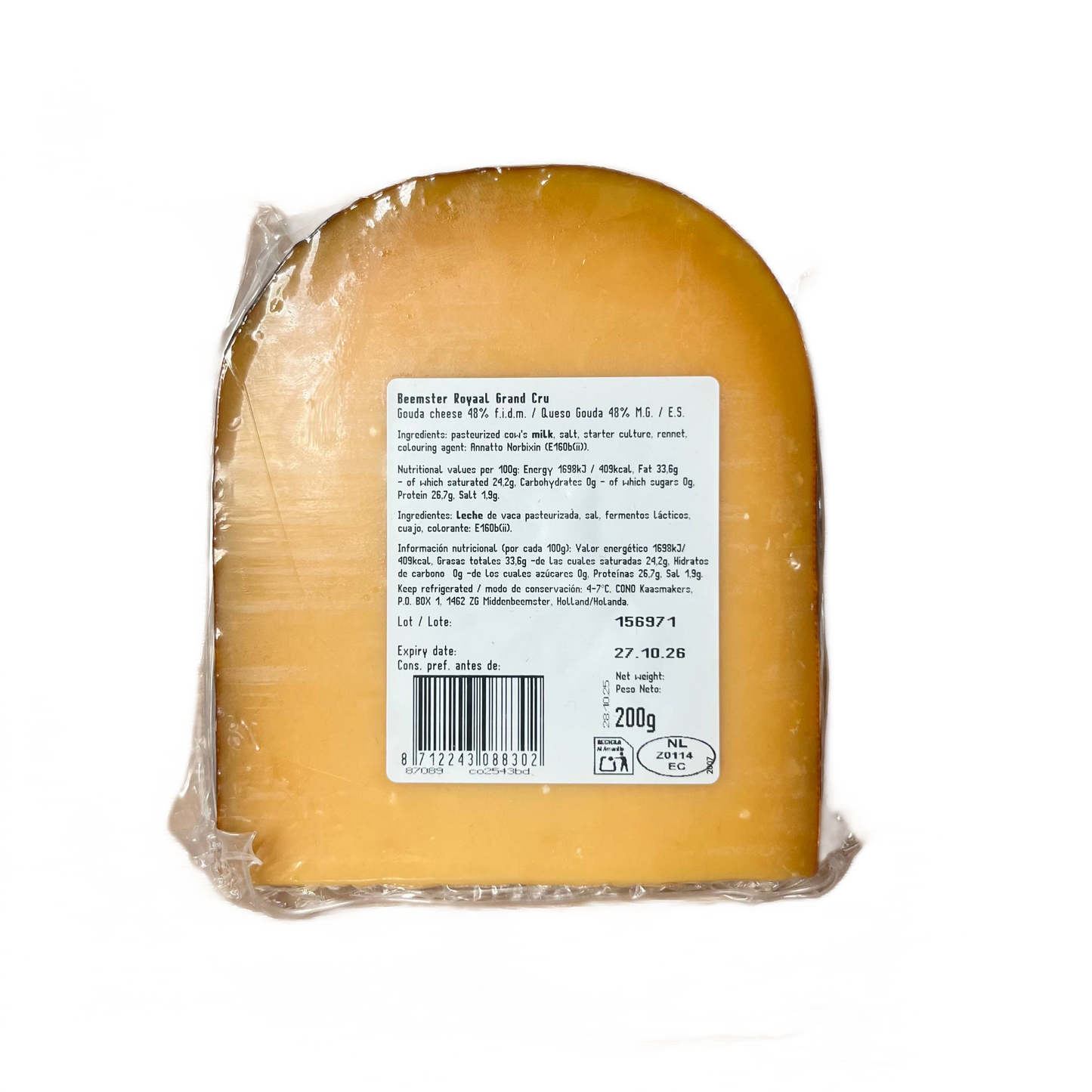 BEEMSTER ROYAL - QUESO GRAN CRU EN CUÑA - 200g