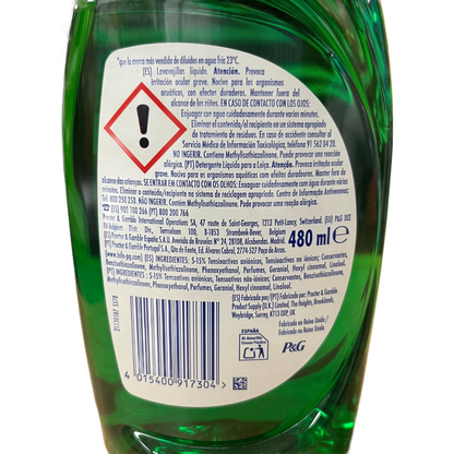 FAIRY - LAVAVAJILLAS LÍQUIDA - 480 ML