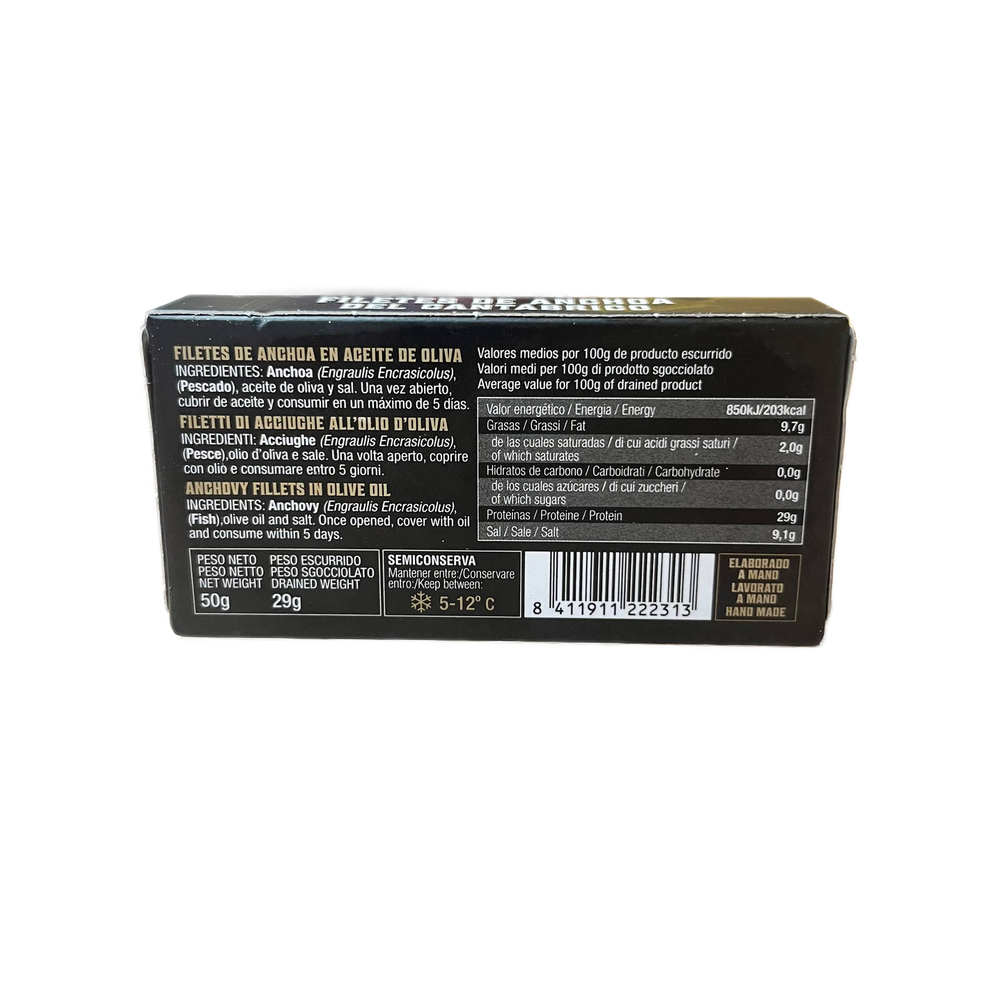 ARROYABE - ANCHOAS DEL CANTÁBRICO EN ACEITE DE OLIVA - 50g