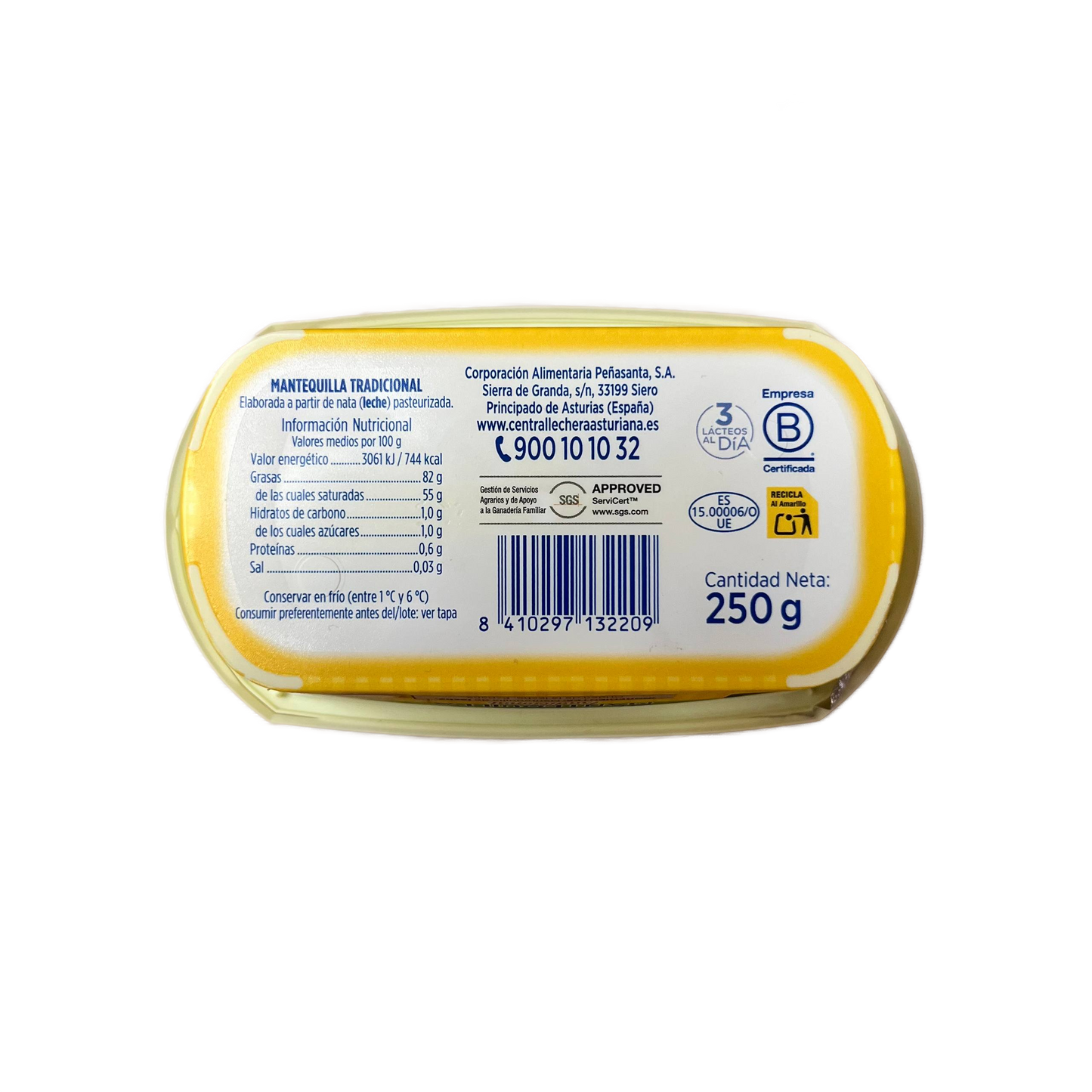 CENTRAL LECHERA ASTURIANA - MANTEQUILLA TRADICIONAL - 250g