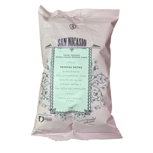 Patatas Fritas San Nicasio con Aceite de Oliva y Sal Rosa del Himalaya 150 g