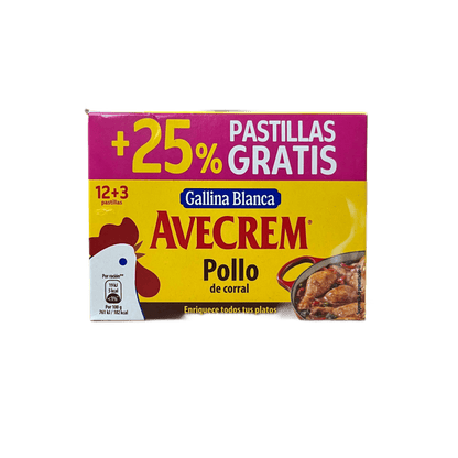 GALLINA BLANCA  - AVECREM POLLO DE CORRAL - 15 PASTILLAS