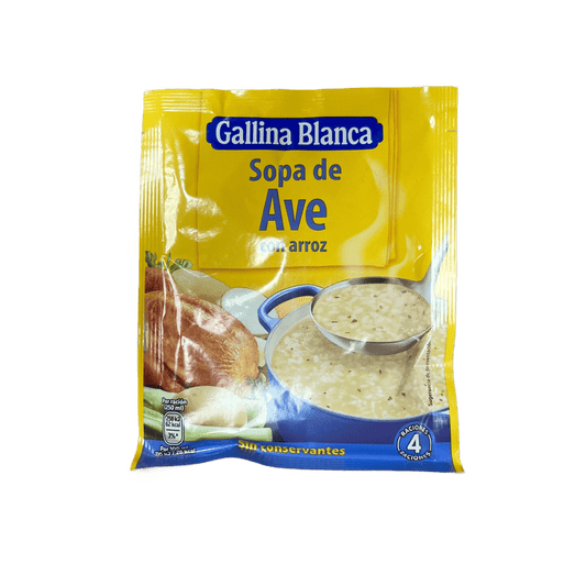 GALLINA BLANCA - SOPA DE AVE CON ARROZ - 80g (4 RACIONES)