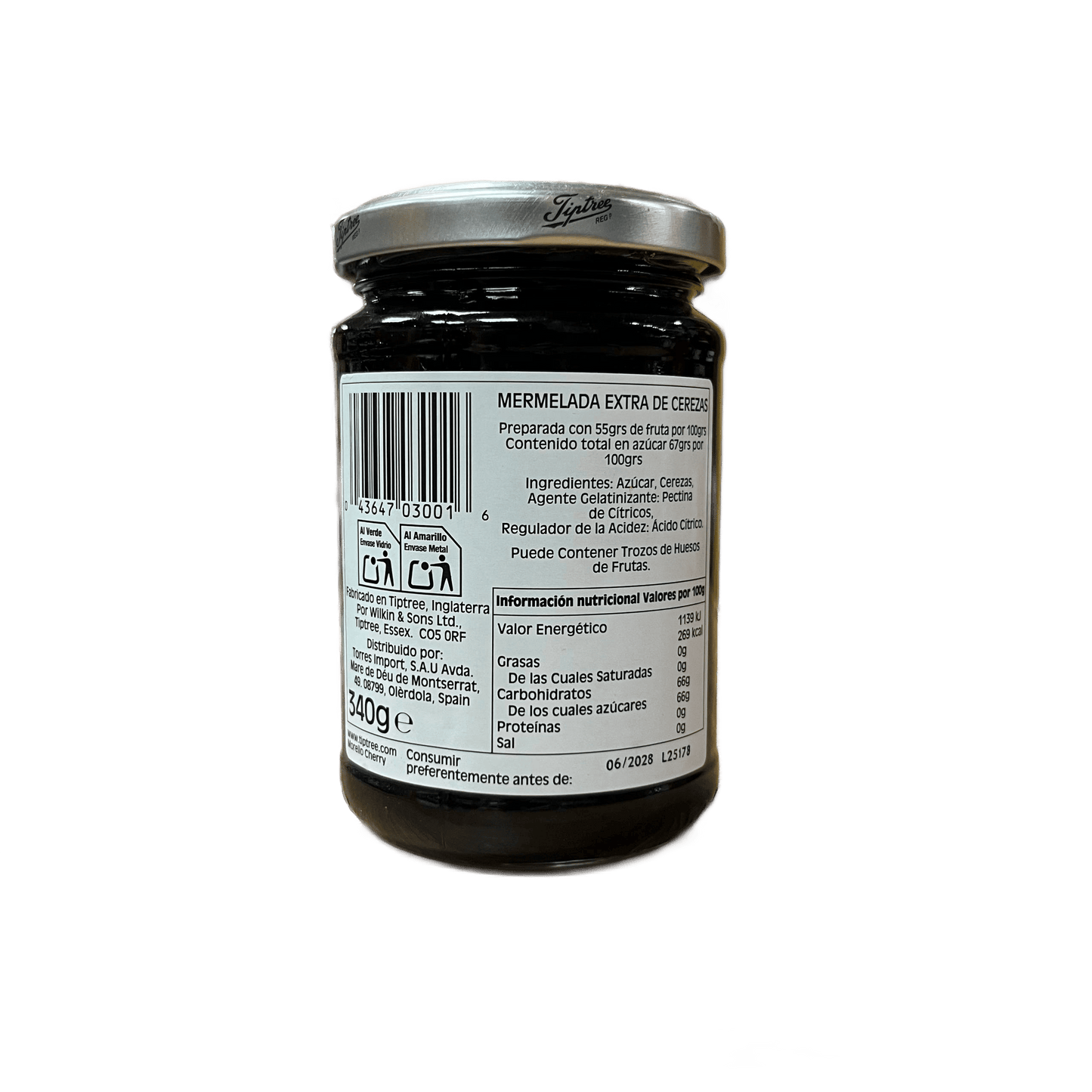 WILKIN & SONS LTD TIPTREE - MERMELADA EXTRA DE CEREZA MORELLO - 340g