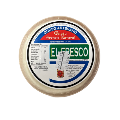 EL FRESCO - QUESO ARTESANO NATURAL - 1 UNIDAD