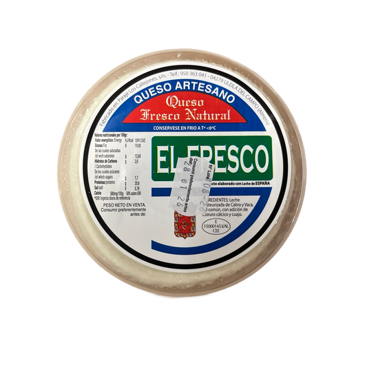 EL FRESCO - QUESO ARTESANO NATURAL - 1 UNIDAD