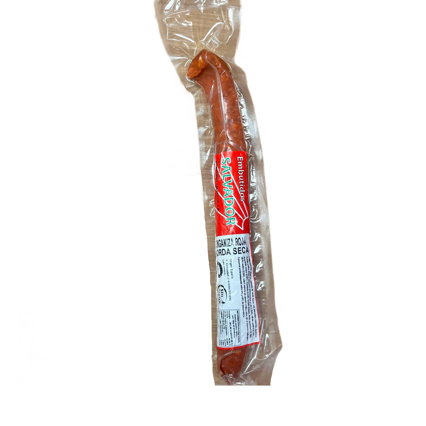EMBUTIDOS SALVADOR - LONGANIZA ROJA GORDA SECA - 300g